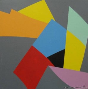 Author :Gauthier Ninon   Date : 10/10/2009 At Sun RIsing Flames, Acrylic on canvas, 30 x 30 inches), Montreal, 2009.