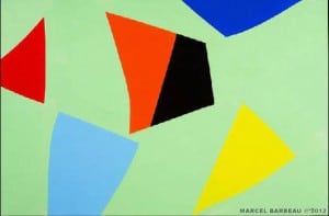Auteur :Barbeau Marcel   Date : 26/10/2009 Frontière éclatée Marcel Barbeau a produit cette peinture au cours de l'hiver 2008, à la toute fin de son dernier séjour à Paris.