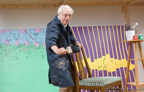 Author :ROUSSEL, Daniel   Date : 09/02/2012 Studio portrait to promote Marcel Barbeau upcoming activities for fall 2012.