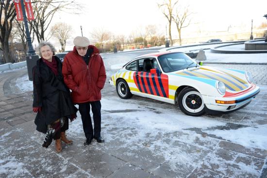 Marcel Barbeau's arrival et the Quebec Parliament.  Author :Rémy Boily, Studio de Photographie et Banque d’images.   Date : 11/12/2013