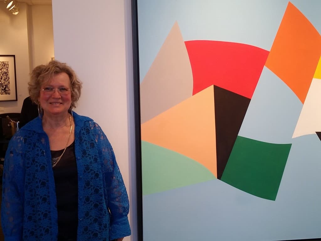 Ninon Gauthier au vernissage de l'exposition de Marcel Barbeau à la Galerie Michel Guimont, Québec 20 septembre 2015. Photo Marie-Eve Tanguay