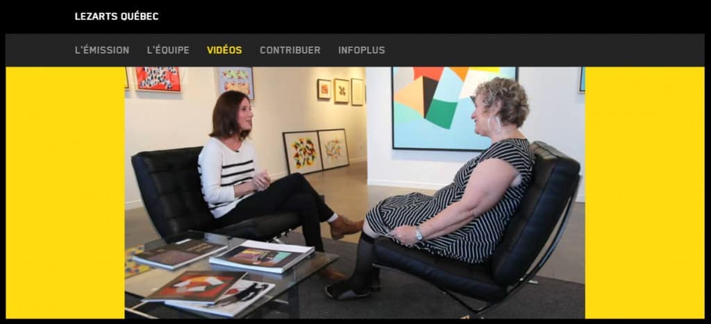 LEZARTS QUÉBEC | ÉMISSION DU 01-10-15. Ninon Gauthier en entrevue avec l'animatrice Chaterine-Eve Gadoury dans le cadre de l'exposition Marcel Barbeau à la galerie Michel Guimont. 