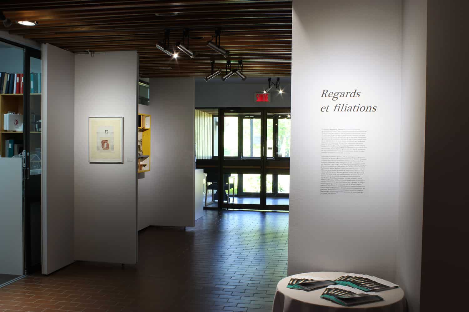 Vue de l’exposition Regards et filiations, 2016. 